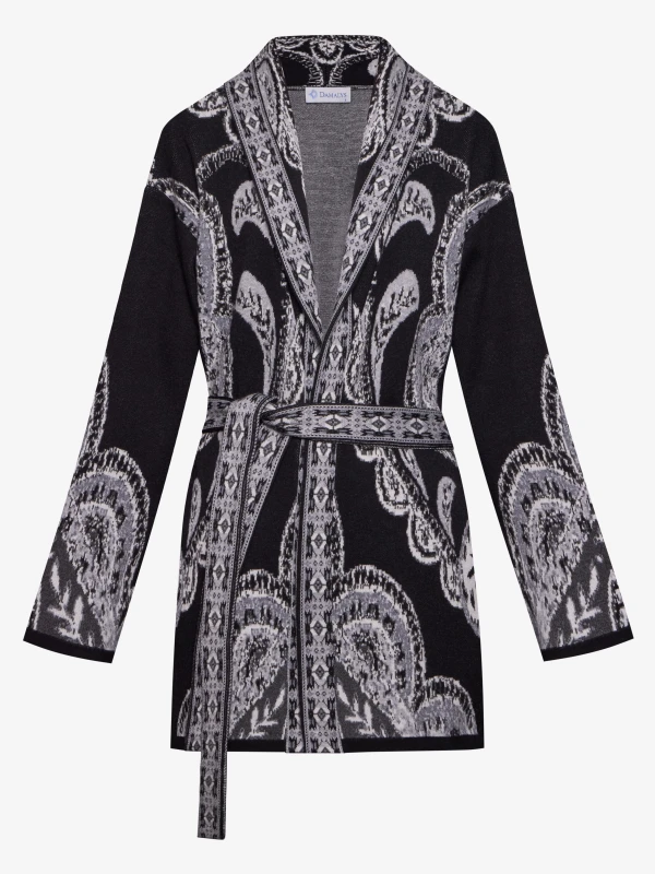 Alvino Cardigan Paisley Black