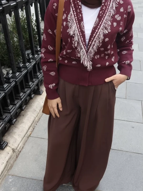 Pera Hırka Bordo