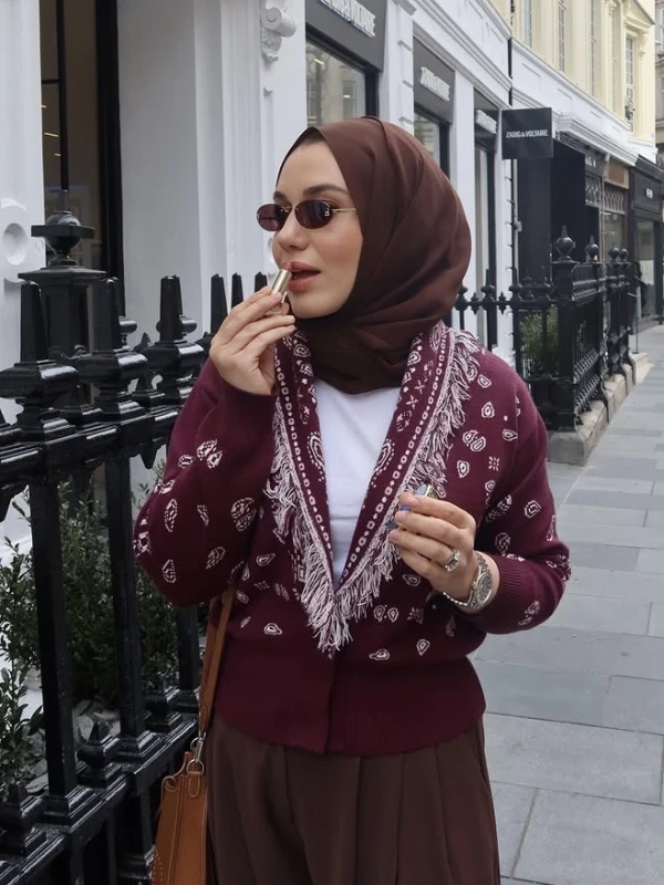 Pera Hırka Bordo